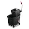 Rubbermaid Commercial 35 qt Side Press Mop Bucket and Wringer Combination, Black, Plastic 1863896 - alternate 1